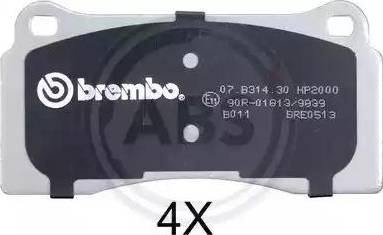 A.B.S. 37441S - Brake Pad Set, disc brake autospares.lv