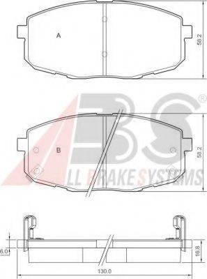 A.B.S. 37442 OE - Brake Pad Set, disc brake autospares.lv