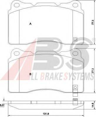A.B.S. 37447 OE - Brake Pad Set, disc brake autospares.lv
