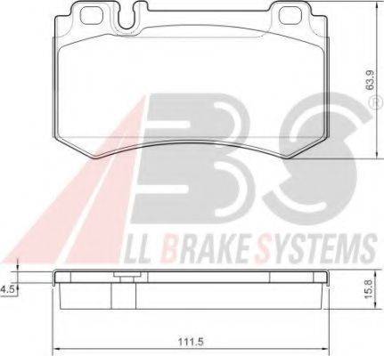 A.B.S. 37454 OE - Brake Pad Set, disc brake autospares.lv