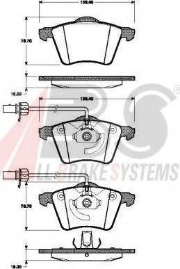 A.B.S. 37453 OE - Brake Pad Set, disc brake autospares.lv