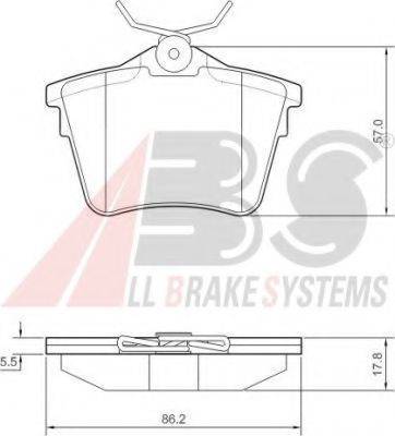 A.B.S. 37466 OE - Brake Pad Set, disc brake autospares.lv