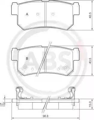 Koreastar KBPY-013 - Brake Pad Set, disc brake autospares.lv