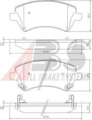 A.B.S. 37405 OE - Brake Pad Set, disc brake autospares.lv