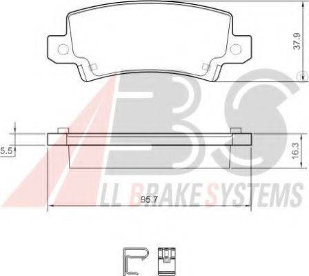 A.B.S. 37406 OE - Brake Pad Set, disc brake autospares.lv