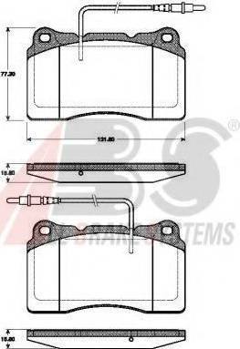 A.B.S. 37408 OE - Brake Pad Set, disc brake autospares.lv