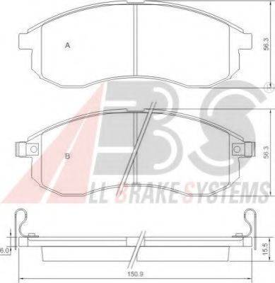 A.B.S. 37481 OE - Brake Pad Set, disc brake autospares.lv