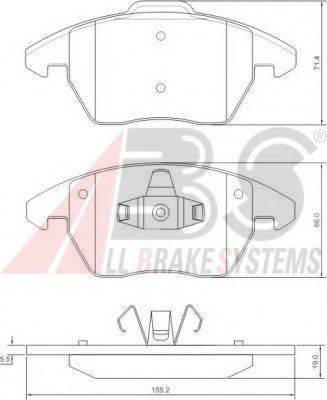 A.B.S. 37429 OE - Brake Pad Set, disc brake autospares.lv