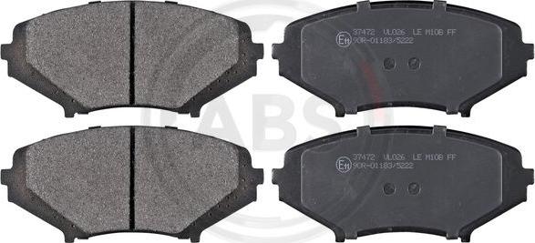 A.B.S. 37472 - Brake Pad Set, disc brake autospares.lv