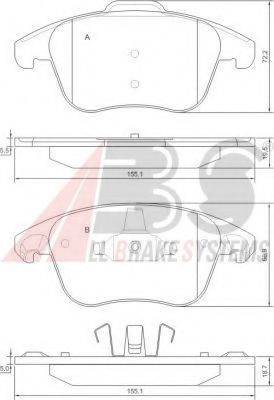 A.B.S. 37599 OE - Brake Pad Set, disc brake autospares.lv