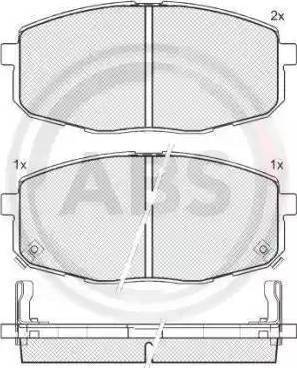 A.B.S. 37592 - Brake Pad Set, disc brake autospares.lv