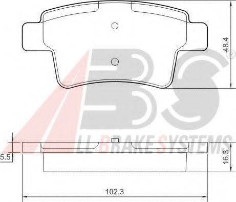 A.B.S. 37597 OE - Brake Pad Set, disc brake autospares.lv