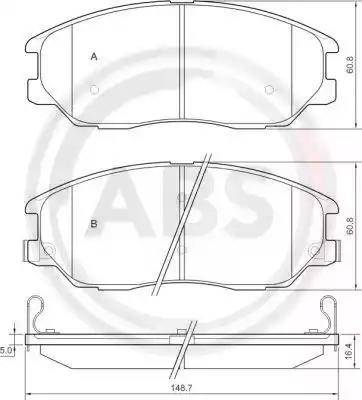 A.B.S. 37548 - Brake Pad Set, disc brake autospares.lv