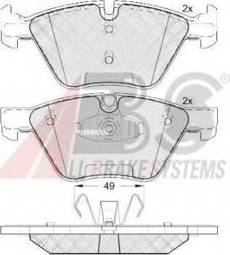 A.B.S. 37551 OE - Brake Pad Set, disc brake autospares.lv