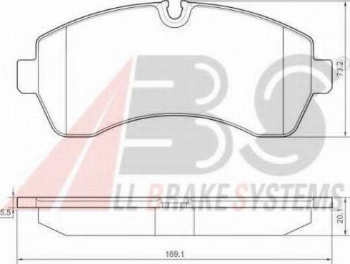 A.B.S. 37552 OE - Brake Pad Set, disc brake autospares.lv