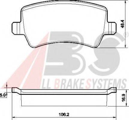 A.B.S. 37562 OE - Brake Pad Set, disc brake autospares.lv