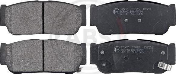 A.B.S. 37567 - Brake Pad Set, disc brake autospares.lv