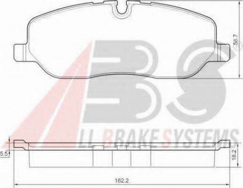 A.B.S. 37501 OE - Brake Pad Set, disc brake autospares.lv