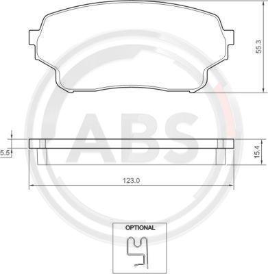 A.B.S. 37503 - Brake Pad Set, disc brake autospares.lv