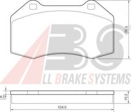 A.B.S. 37519 OE - Brake Pad Set, disc brake autospares.lv