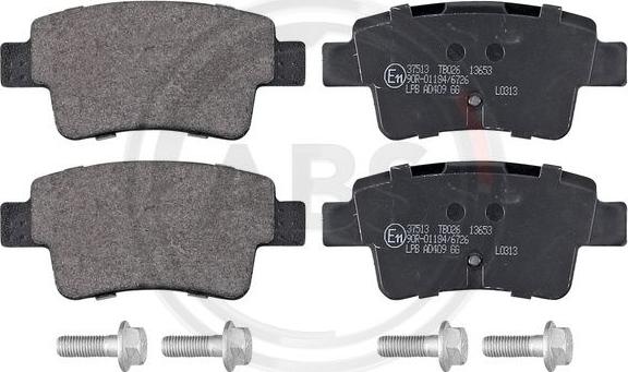 A.B.S. 37513 - Brake Pad Set, disc brake autospares.lv