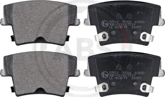 A.B.S. 37512 - Brake Pad Set, disc brake autospares.lv