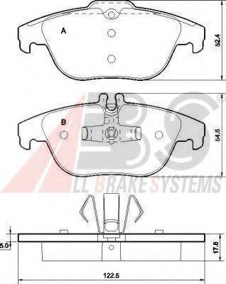 A.B.S. 37585 OE - Brake Pad Set, disc brake autospares.lv