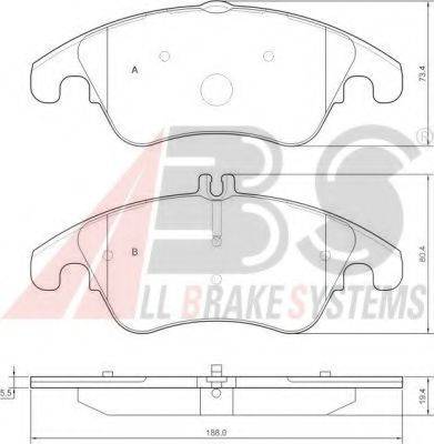 A.B.S. 37586 OE - Brake Pad Set, disc brake autospares.lv