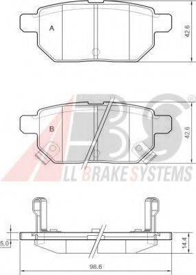 A.B.S. 37580 OE - Brake Pad Set, disc brake autospares.lv
