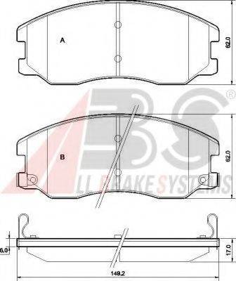 A.B.S. 37582 OE - Brake Pad Set, disc brake autospares.lv