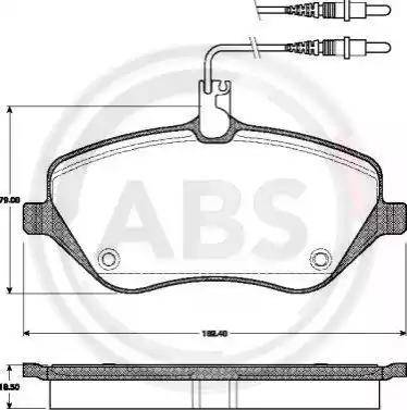 A.B.S. 37538 - Brake Pad Set, disc brake autospares.lv