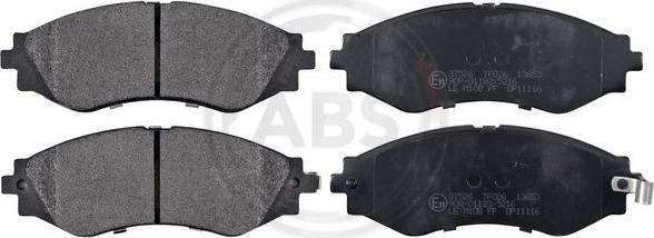 A.B.S. 37526 - Brake Pad Set, disc brake autospares.lv