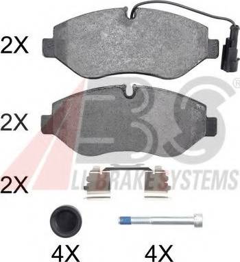 A.B.S. 37659 OE - Brake Pad Set, disc brake autospares.lv