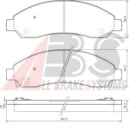 A.B.S. 37654 OE - Brake Pad Set, disc brake autospares.lv