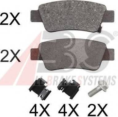 A.B.S. 37651 OE - Brake Pad Set, disc brake autospares.lv