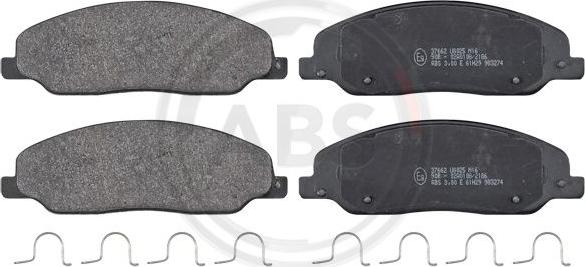 A.B.S. 37662 - Brake Pad Set, disc brake autospares.lv