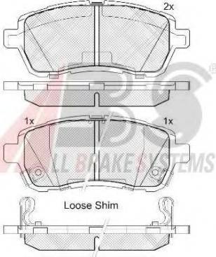 A.B.S. 37606 OE - Brake Pad Set, disc brake autospares.lv