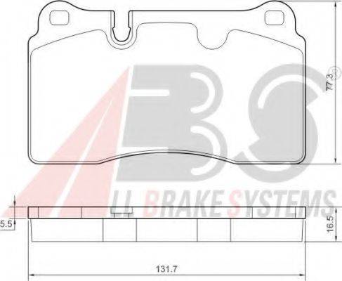 A.B.S. 37614 OE - Brake Pad Set, disc brake autospares.lv