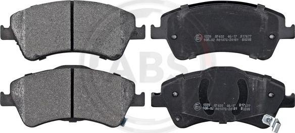 A.B.S. 37615 - Brake Pad Set, disc brake autospares.lv