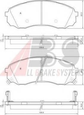 A.B.S. 37618 OE - Brake Pad Set, disc brake autospares.lv