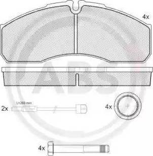 A.B.S. 37634 - Brake Pad Set, disc brake autospares.lv