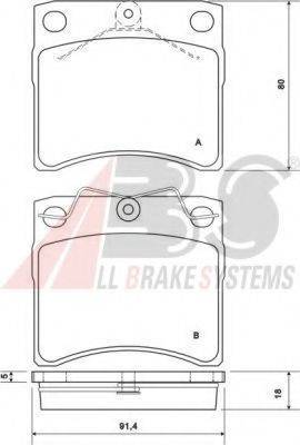 A.B.S. 37099 OE - Brake Pad Set, disc brake autospares.lv