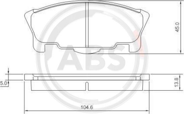 A.B.S. 37058 - Brake Pad Set, disc brake autospares.lv