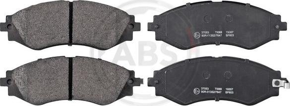 A.B.S. 37053 - Brake Pad Set, disc brake autospares.lv