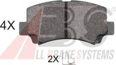 A.B.S. 37086 OE - Brake Pad Set, disc brake autospares.lv