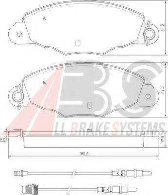 A.B.S. 37039 OE - Brake Pad Set, disc brake autospares.lv