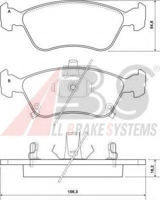 A.B.S. 37029 OE - Brake Pad Set, disc brake autospares.lv