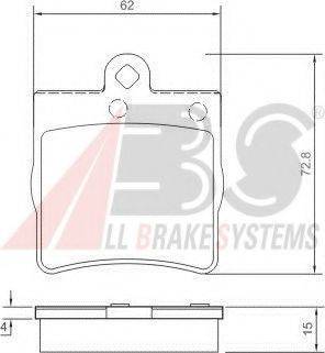 A.B.S. 37021 OE - Brake Pad Set, disc brake autospares.lv