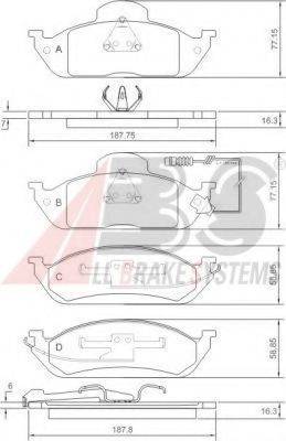 A.B.S. 37198 OE - Brake Pad Set, disc brake autospares.lv