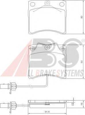 A.B.S. 37144 OE - Brake Pad Set, disc brake autospares.lv